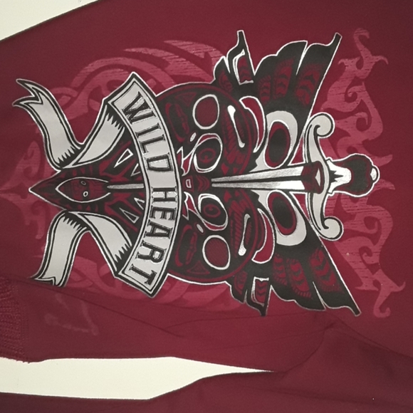 Burgundy Hooded Zip-up Jacket - Picture 3 of 4